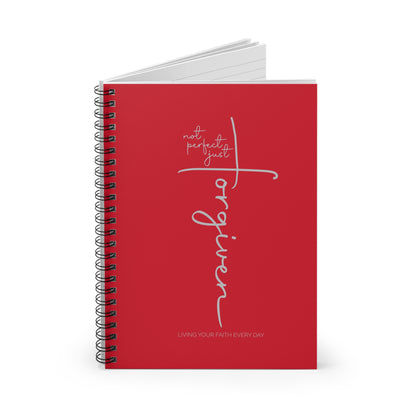'Not Perfect—Just Forgiven' | Inspirational Spiral Notebook
