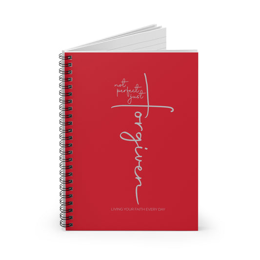 'Not Perfect—Just Forgiven' | Inspirational Spiral Notebook