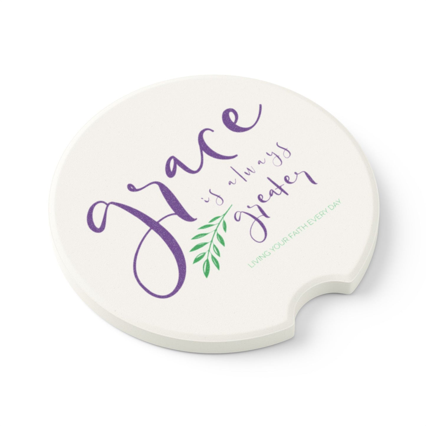 Grace is Always Greater | Soapstone Car Coaster