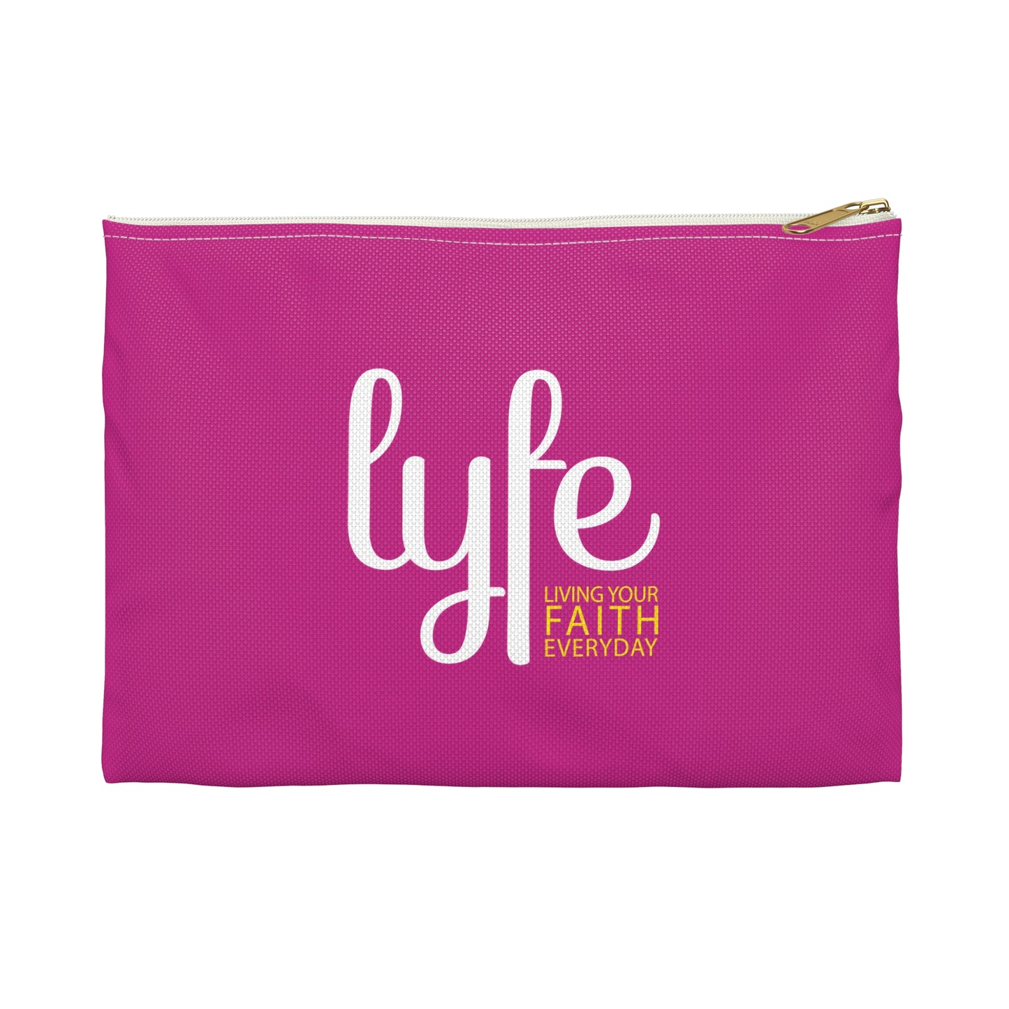 "LYFE Living Your Faith Everyday" | Accessory Pouch Organizer for Daily Essentials