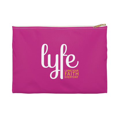 "LYFE Living Your Faith Everyday" | Accessory Pouch Organizer for Daily Essentials